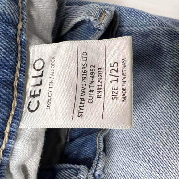 Cello Women's 1 Super High Rise Dad Jeans Button Fly Distressed Denim Y2K Excell - Picture 12 of 15